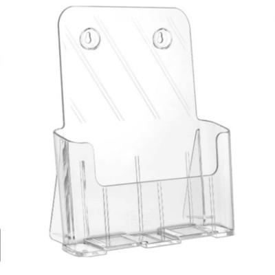A4 Size Brochure Holder Clear Flyer Display Stand Durable Filing Magazine Rack  Bedroom