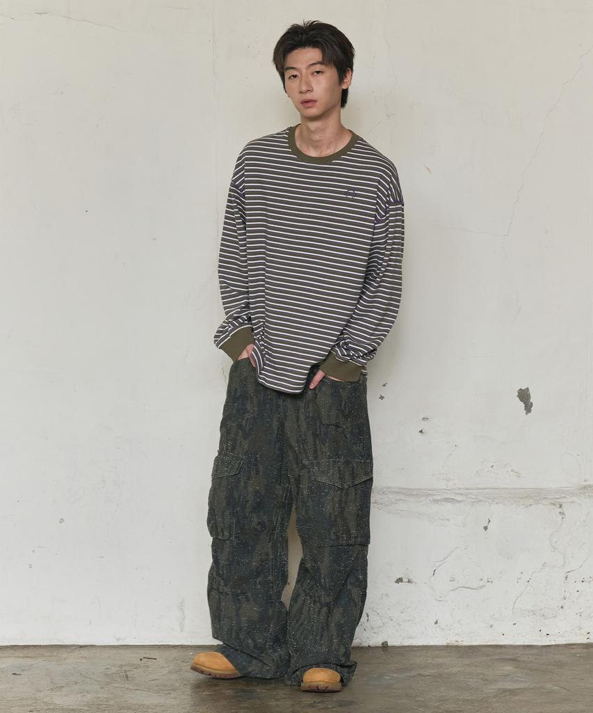 NONTYPE Multi Stripe Long Sleeve (Khaki)