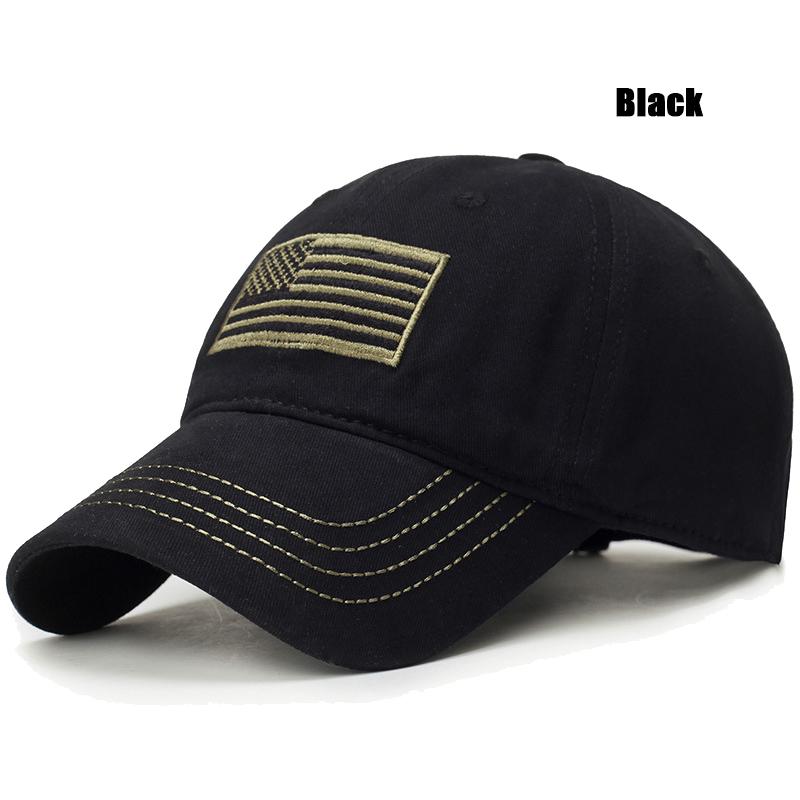New Fashion Classic Unisex American Flag Embroidered Pattern Cotton Adjustable Baseball Cap
