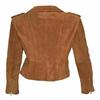 NOORA Women's Lambskin Suede Biker Jacket