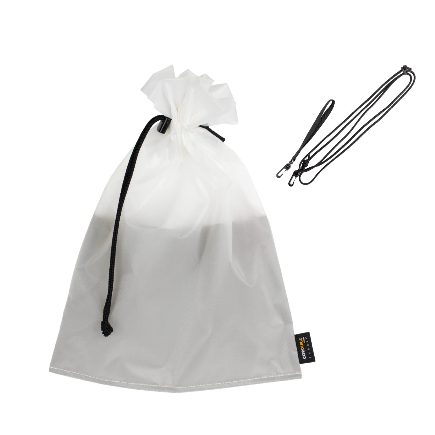 

[aso] Regile Kinchaku, Medium Drawstring Bag, Sacoche, Accessory Case, White x Gray, ZE-V204