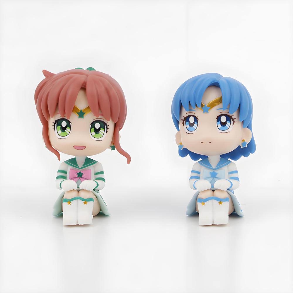 6 STÜCKE/Set Pretty Guardian Sailor Moon 7cm Anime Figur Tsukino Usagi Chibiusa Hino Rei Kino Makoto Figur Kinderspielzeug