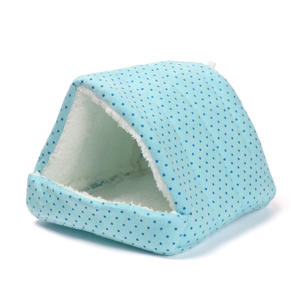 Small Hamster House Guinea Pig Nest Warm Mat Nest Small Animal Sleeping Bed Soft Plush Hamster House Cave Pets Supplies