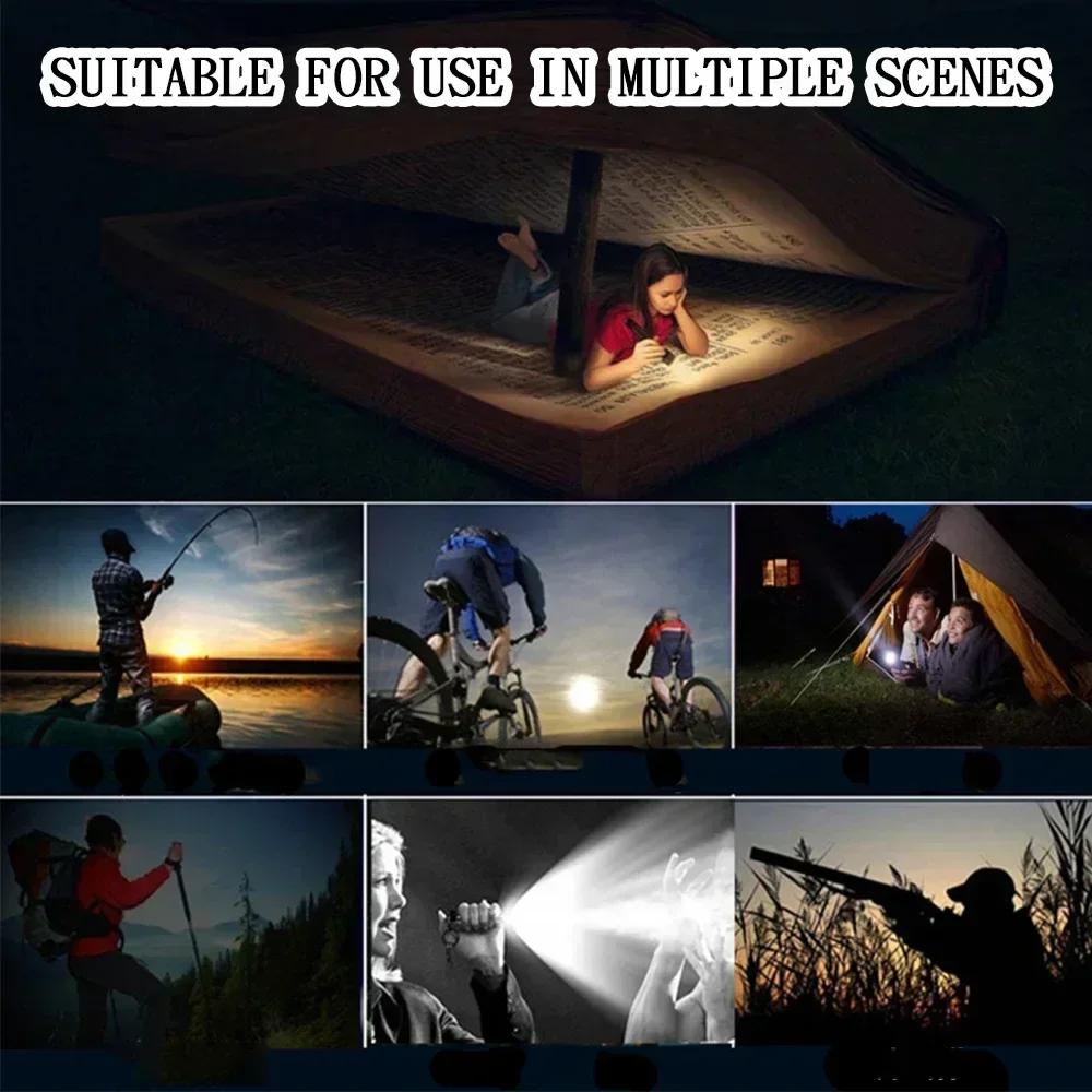 High Power Flashlight Zoomable Digital Display Outdoor Long Range Type C Rechargeable 3 Modes for Camping Hiking Emergency
