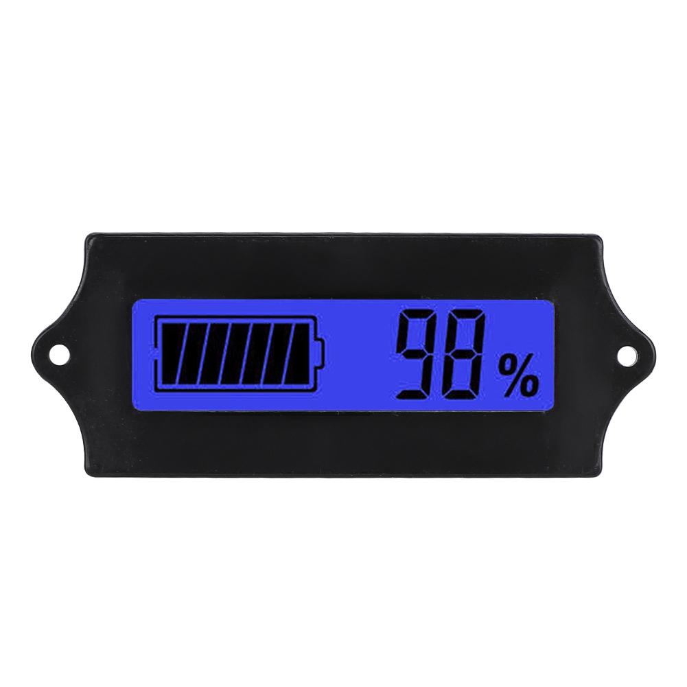 12 84V GY 6G Battery Power LCD Display Voltage Meter Voltmeter with Light Alarm (Blue Light)
