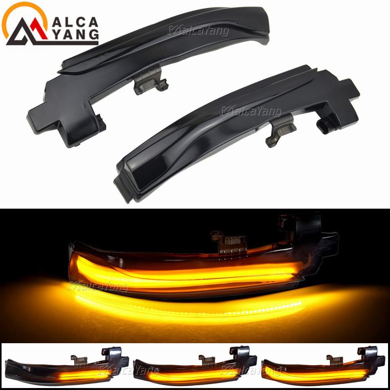 2Pcs For Volvo V40 CC II V60 S60 2011-2018 S80 V70 III LED Dynamic Turn Signal Blinker Sequential Side Mirror Indicator Light