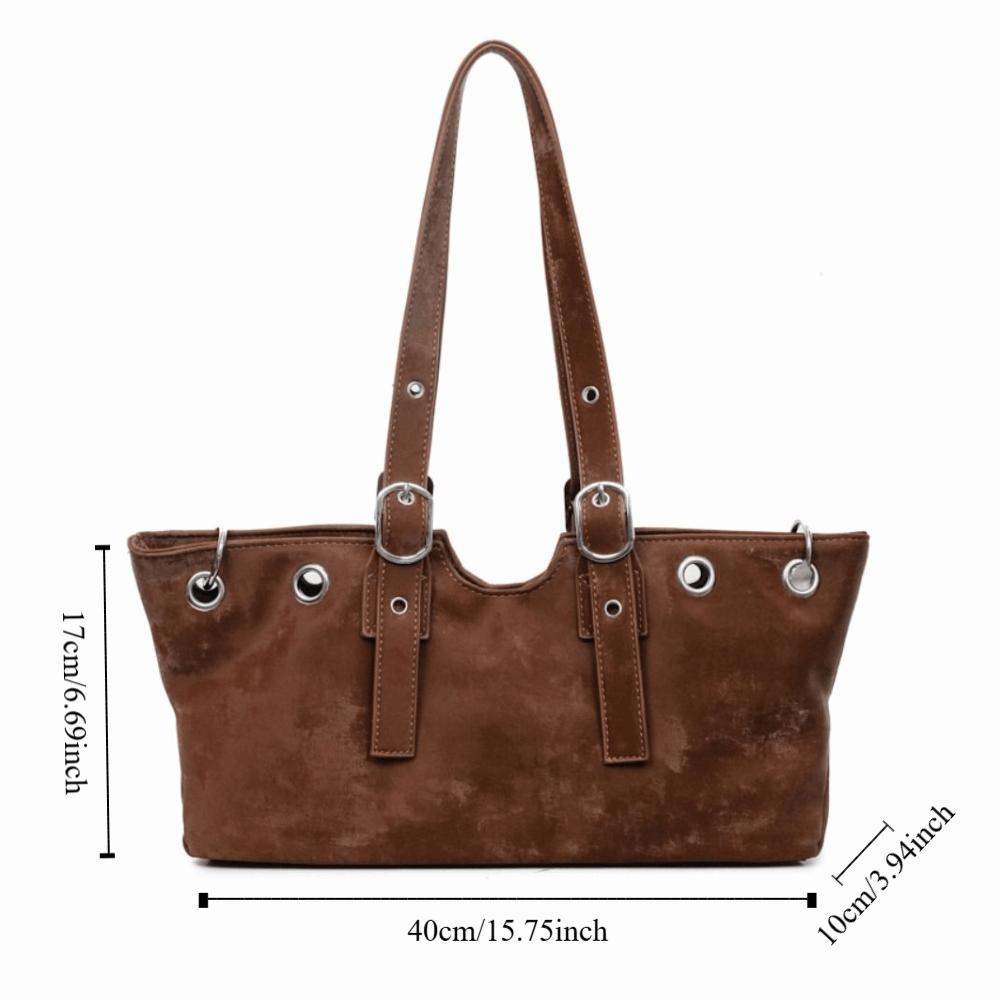 Korean Style Matte PU Tote Bag Solid Color Underarm Packs Fashion Large Capacity Handbag  Girls