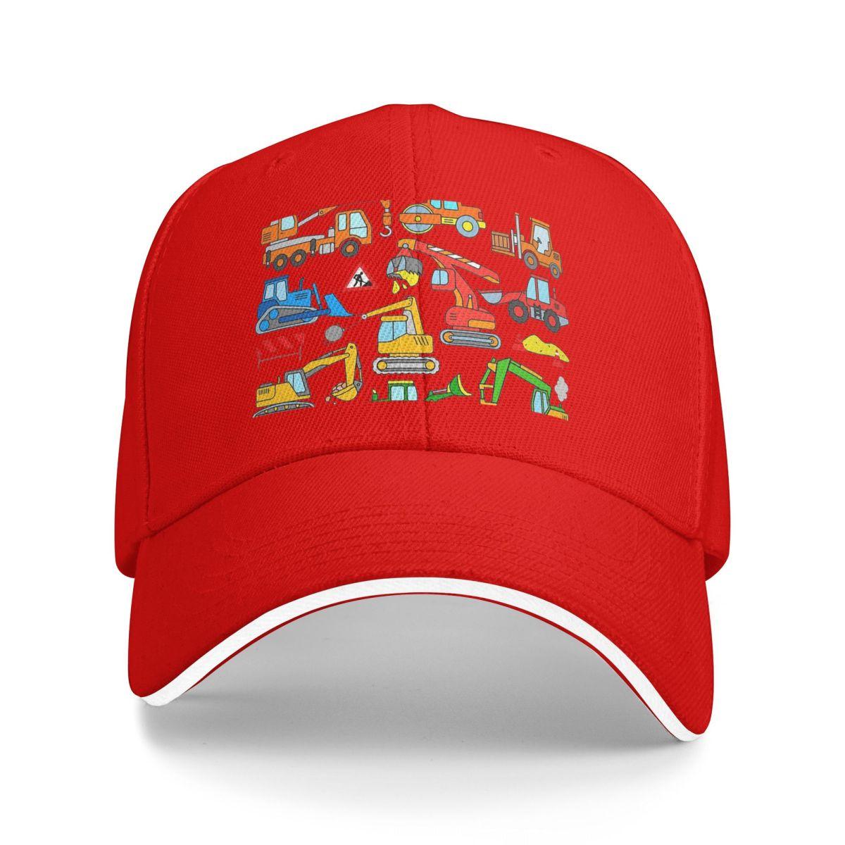 

Unisex Baseball Hats Excavator Design For Kids Outdoor Streetwear Summer Sports Baseball Caps Cap Casquette Polychromatic Hats One Size