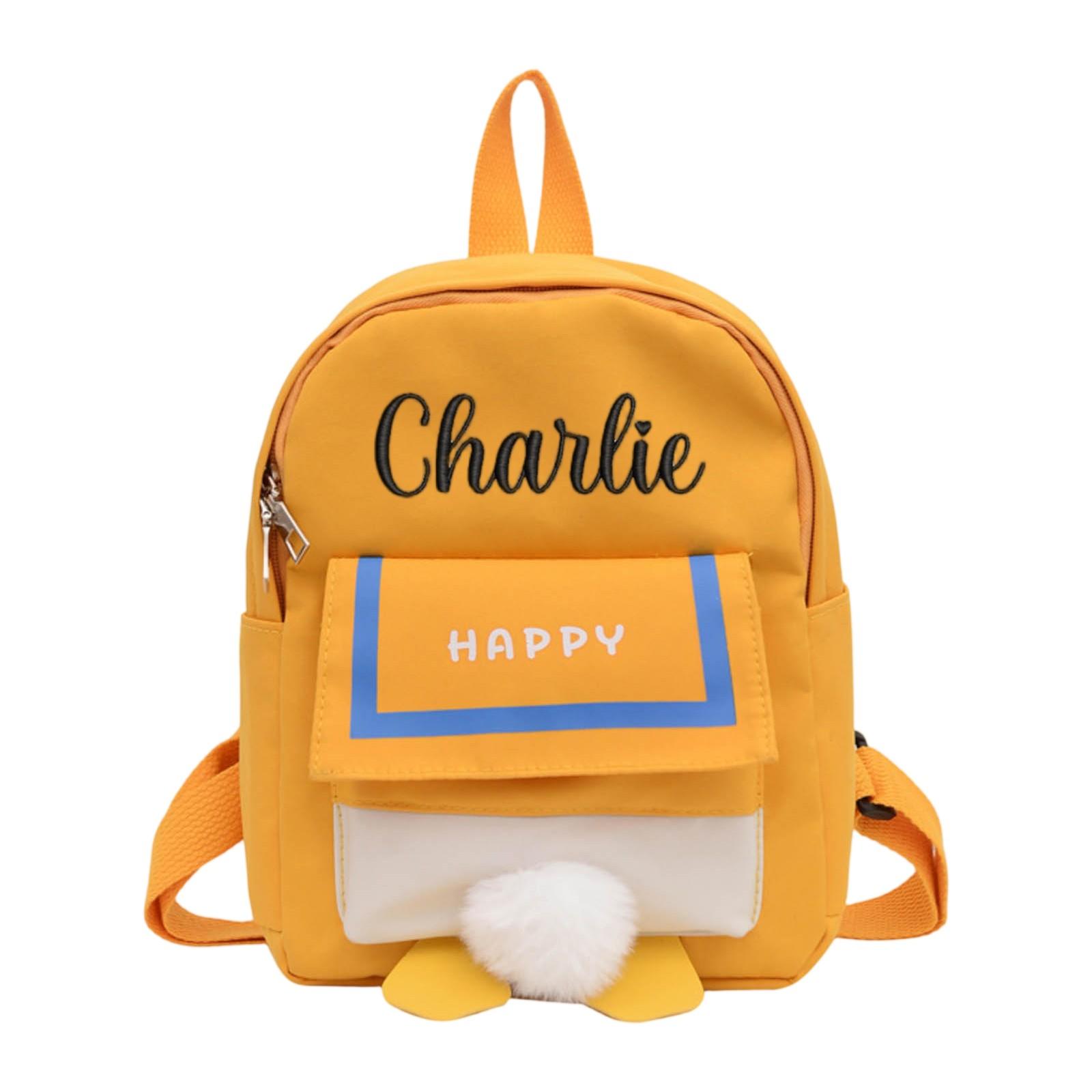 

Персонализированный рюкзак с вышивкой, индивидуальный детский рюкзак One Size жёлтый