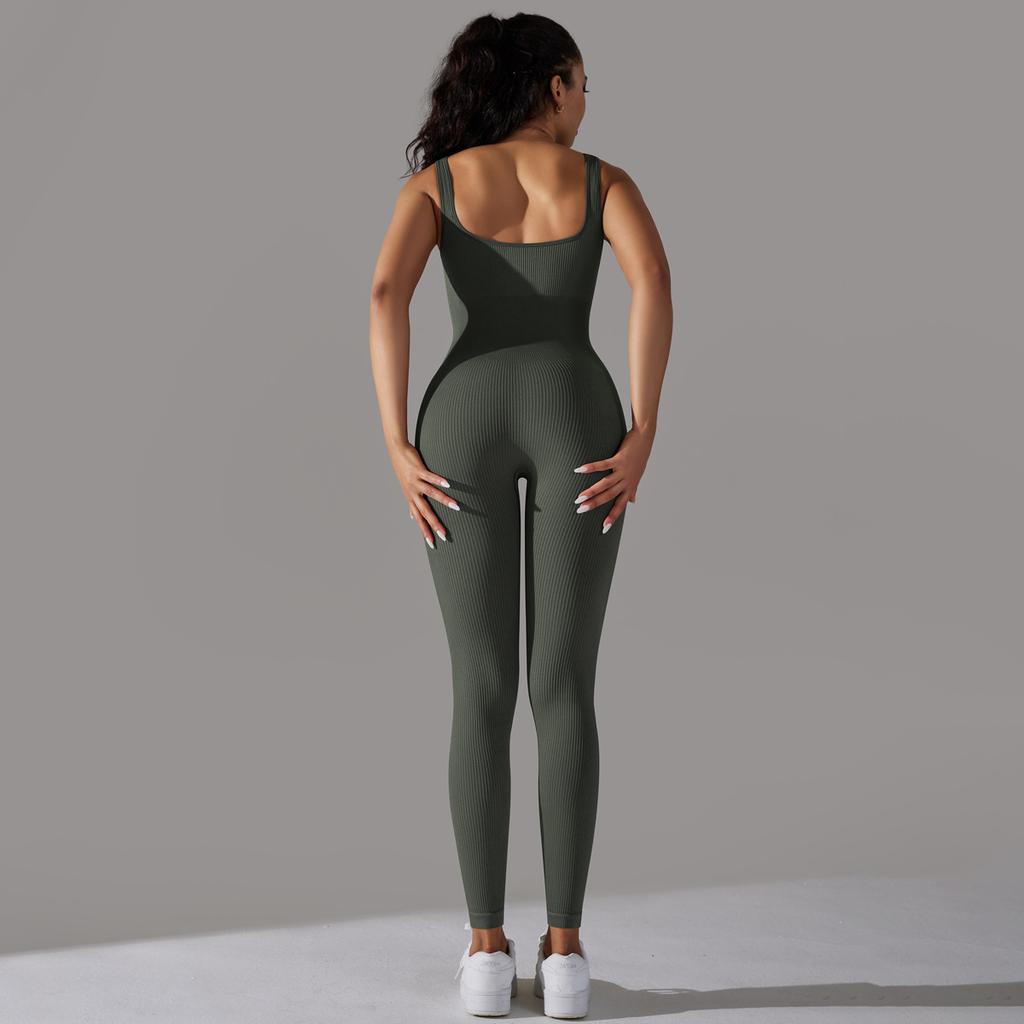 Seamless Thread Yoga Suit, Abdominal And Hip Lifting Exercise Tight Fitting Jumpsuit, Quick Drying Fitness Jumpsuit For Women