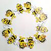 20 Pieces Wood Shapes Bee Embellishments for Scrapbooking Crafts