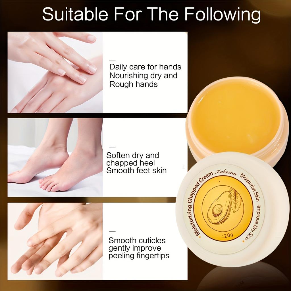 Crème hydratante pour les mains Heel 20 g. Soin réparateur anti-gerçures pour les pieds. Soulage la peau sèche.