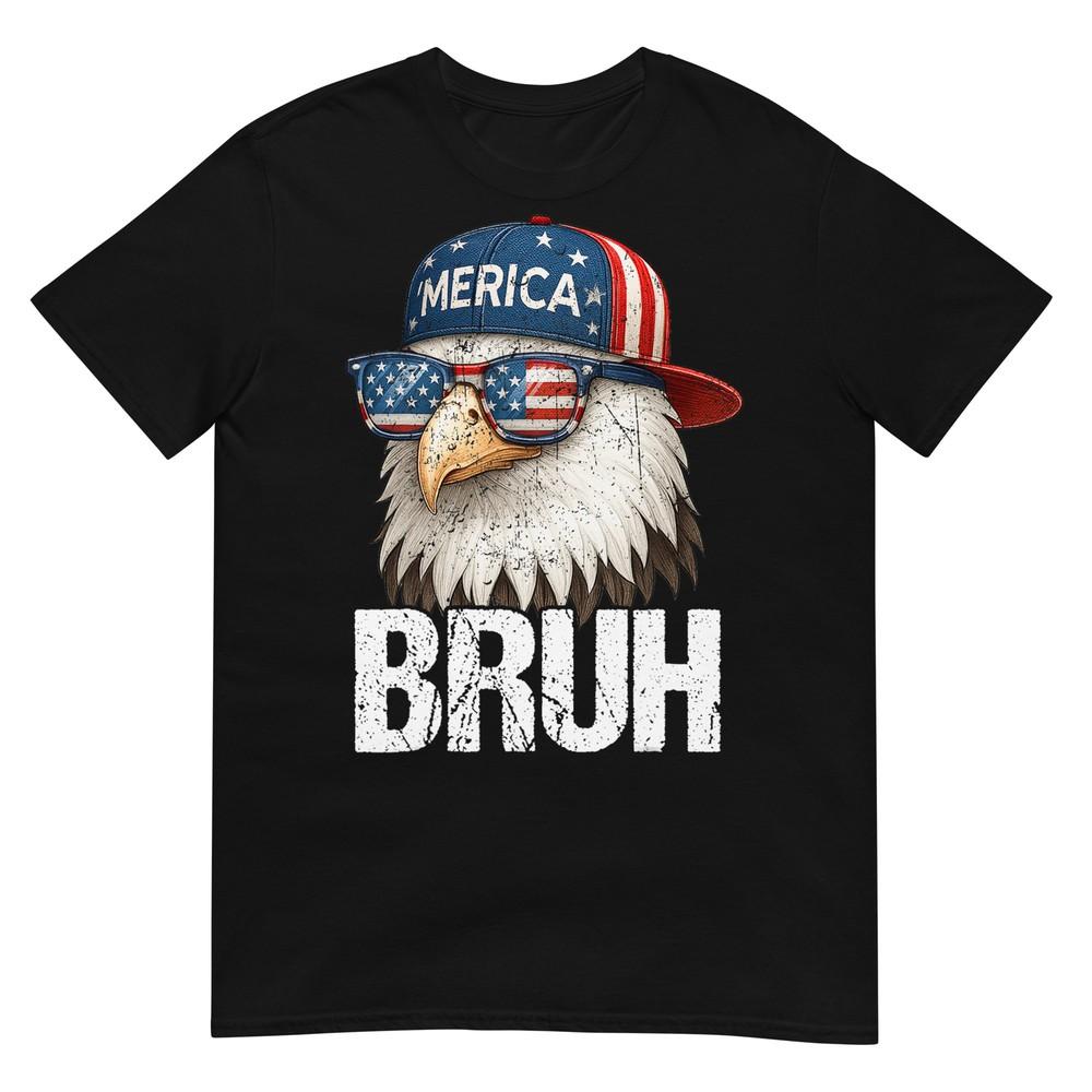 Bruh Fourth 4th Of July Eagle American Patriotic Men Boys T-Shirt 4XL