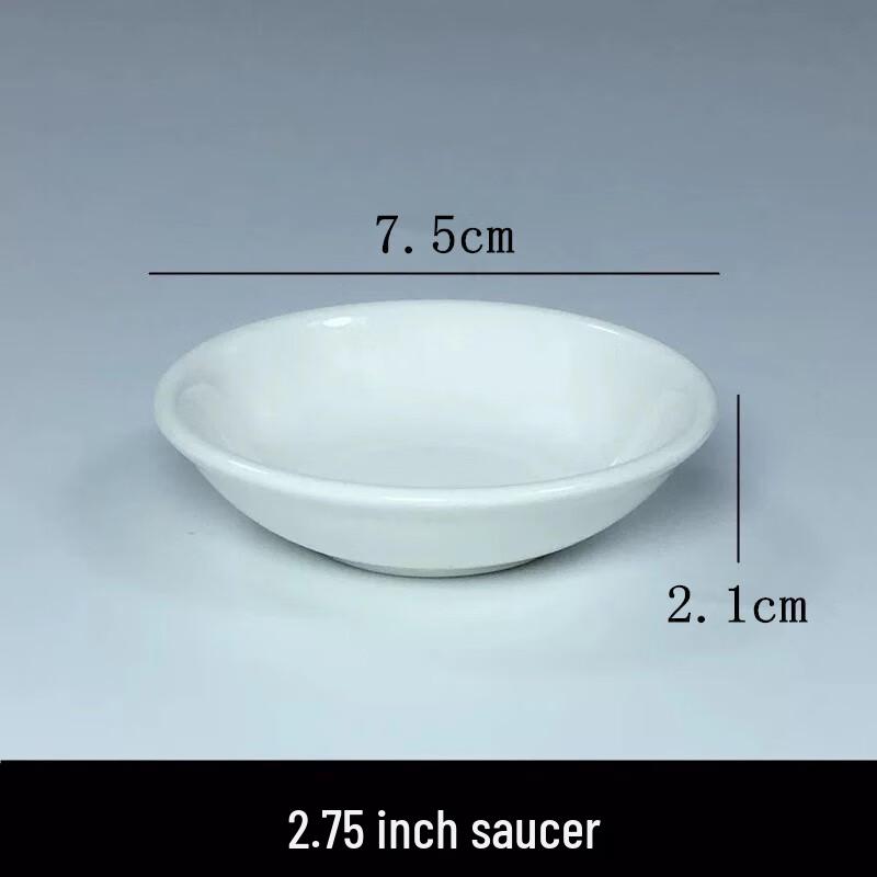 Pure White Bone China Dipping Dishes - 10-Pack