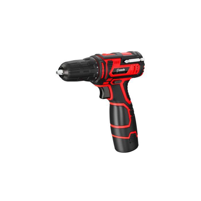 Perceuse-visseuse 12V - CASALS - 2 batteries - Chargeur inclus - Coffret d'accessoires complet