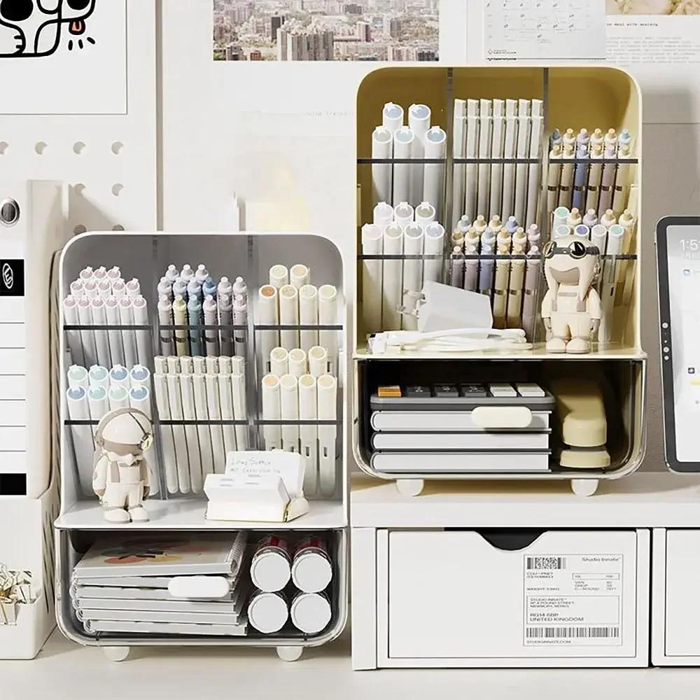 Bevel Insert Storage Box Large Capacity Drawer Cosmetic Brush Holder Compartment Multifunctional Commodity Shelf for Desktop