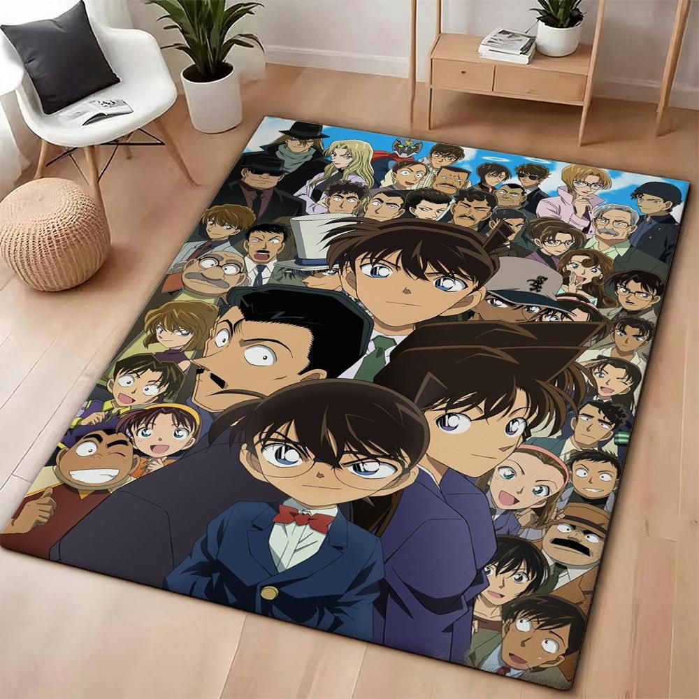 Anime Detective Action Indoor Rug Soft Texture Nonslip Carpet For Girls Bedroom Play Area Home Decor Halloween Gift