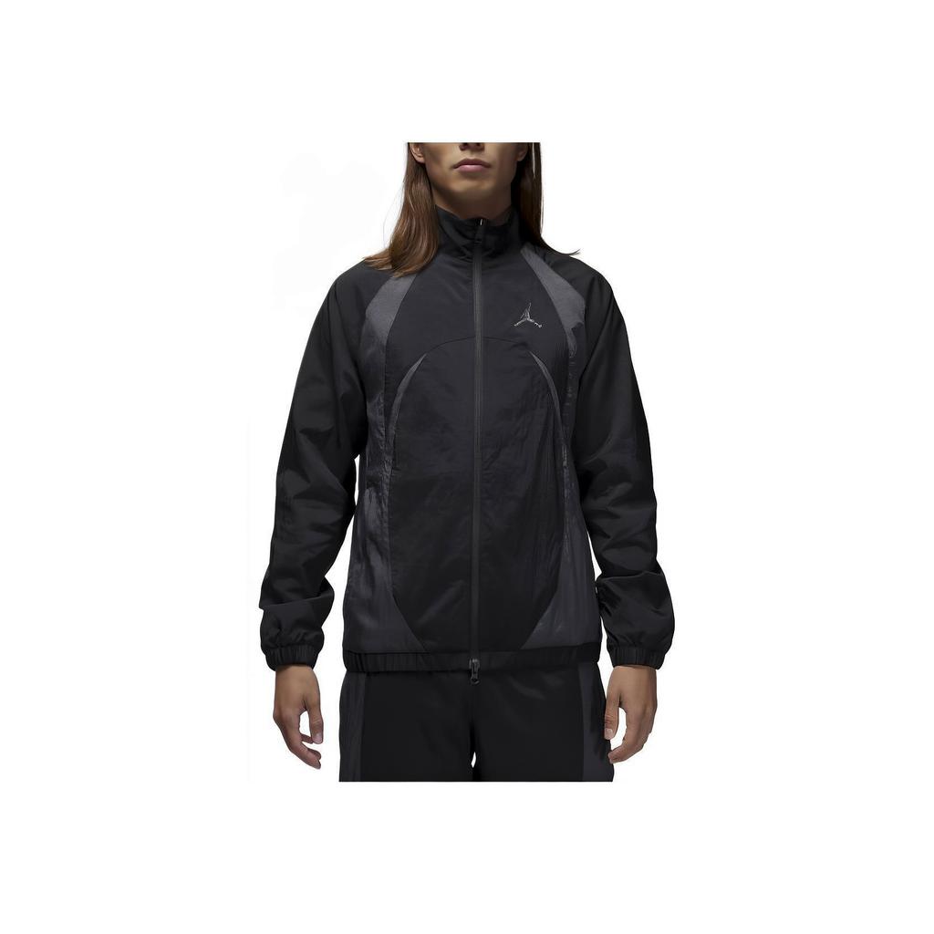Jordan Solid Color Stand Collar Zip-Up Casual Jacket Men Jackets Black FN5849-010