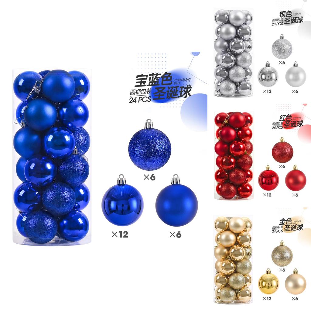 Christmas Decor Ball Set With Plastic Ornaments For Festive Tree And Home Decoration