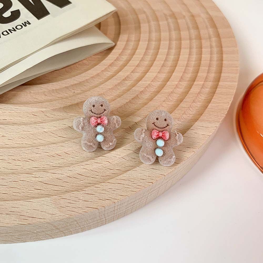 

Man Cartoon Korean Style Earrings Women Ear Stud Fashion Jewelry Christmas Stud Earrings