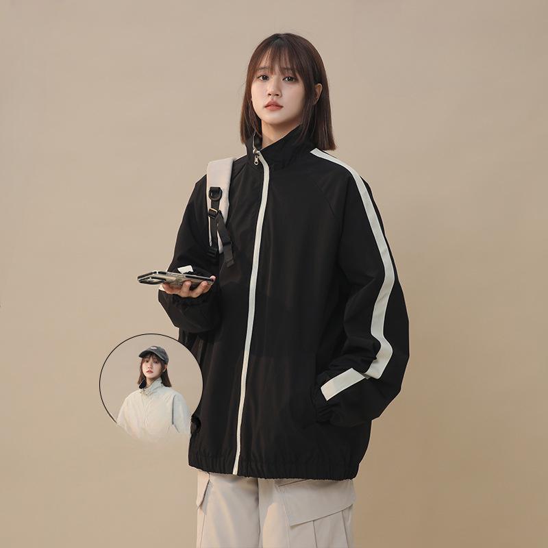 

Двустороннее пальто для пар мужчин и женщин, свободный уличный стиль с обеих сторон 2XL чёрный