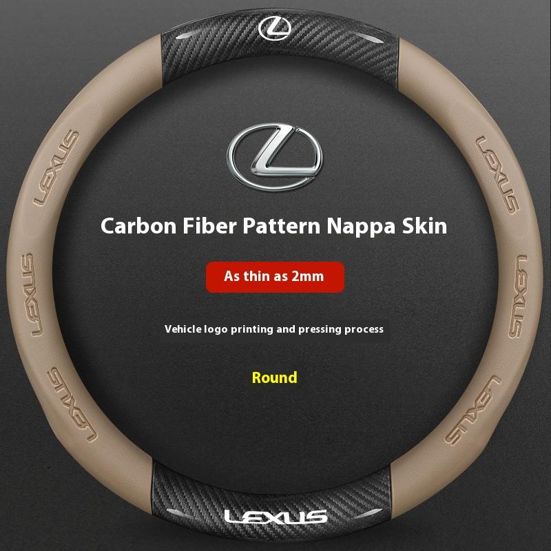 Housse de volant en cuir fibre de carbone pour voiture Pour Lexus F Sport ES200 ES300 RX300 LS500h GS300 IS300 CT200h NX300 UX300 LX570 GX