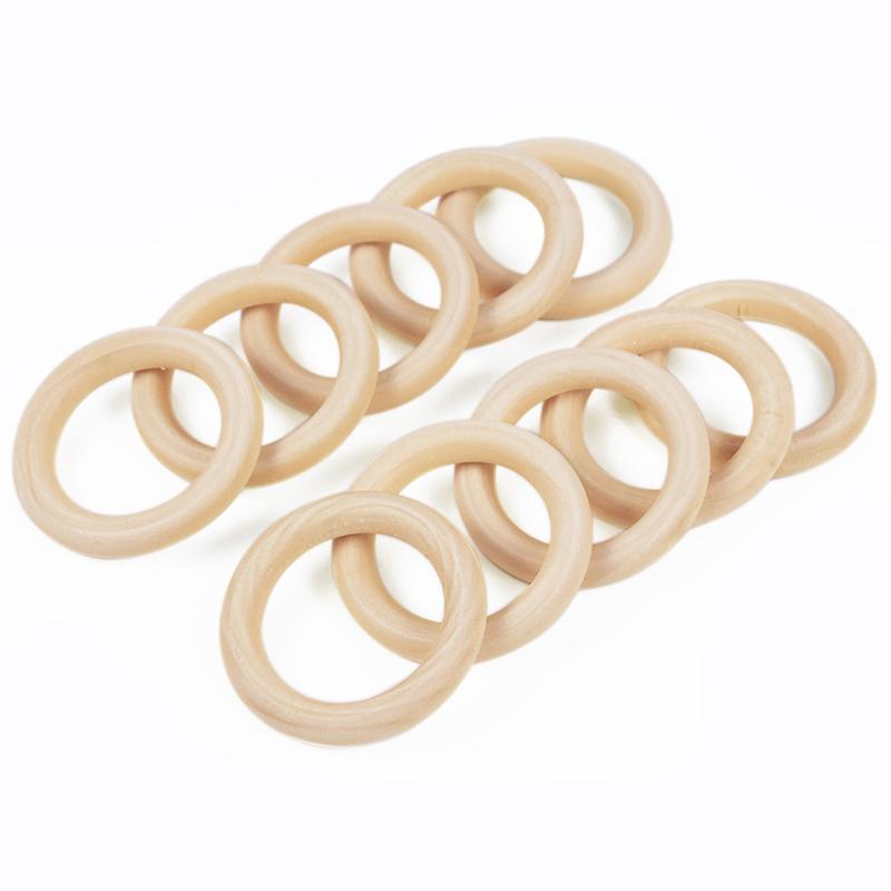 Natural Wooden Rings Beads Unfinished Wood Hoops Baby Teether Circle Macrame DIY Crafts Gift Jewelry Making Ornament Accessories