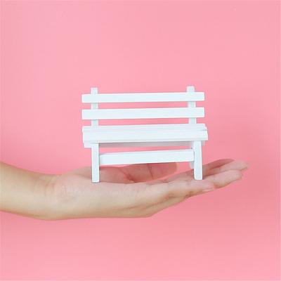 Wood Wooden Stool Mini Chair Bench Miniatures Decoration Crafts Garden Decor Figurines Dollhouse Furniture