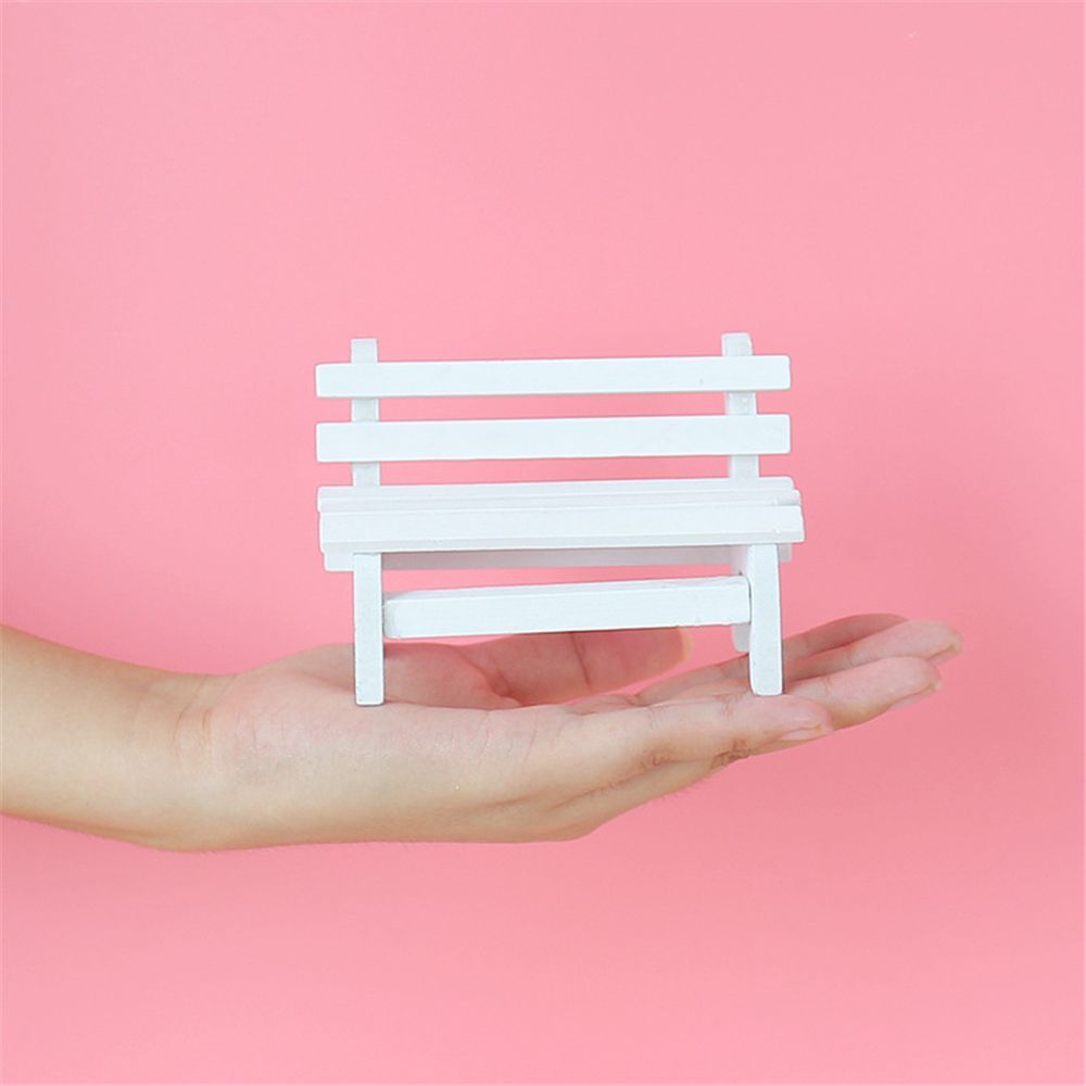 Ornaments Mini Chair Bench Miniatures Dollhouse Furniture Decoration Crafts Garden Decor Figurines