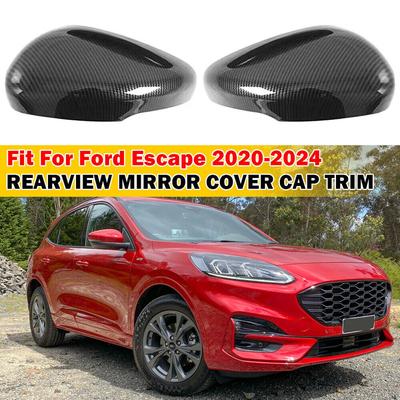 Pour Ford Escape -2024 Autocollant de Voiture Couvercle de Rétroviseur Latéral Capuchon d'Aile Coque d'Extérieur pour Rétroviseur Arrière Garniture Aspect Fibre de Carbone