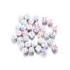 30Pcs/Lot 8mm Acrylic Dice Beads Square Shape Spaced Loose Beads for DIY Bracelet Necklace Charms Jewelry Making Accessories