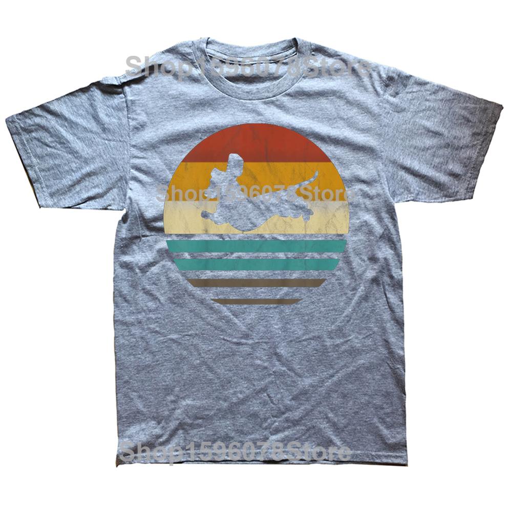 Funny Dachshund Vintage Retro Dog Love T Shirts Short Sleeve Birthday Gifts Mens Clothing Fashion Casual Loose Oversized T Shirt