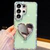 Flash diamond IMD Samsung S11Ultra mobile phone case A11 love mirror holder S11 anti-drop protective case hard