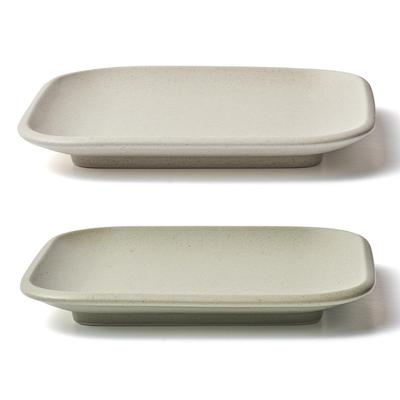 Ceramiczne zastawy stołowe OVE, kwadratowy mały talerz (17x2,1 cm) Nature Zastawa stołowa Zmywarka Można myć w piekarniku