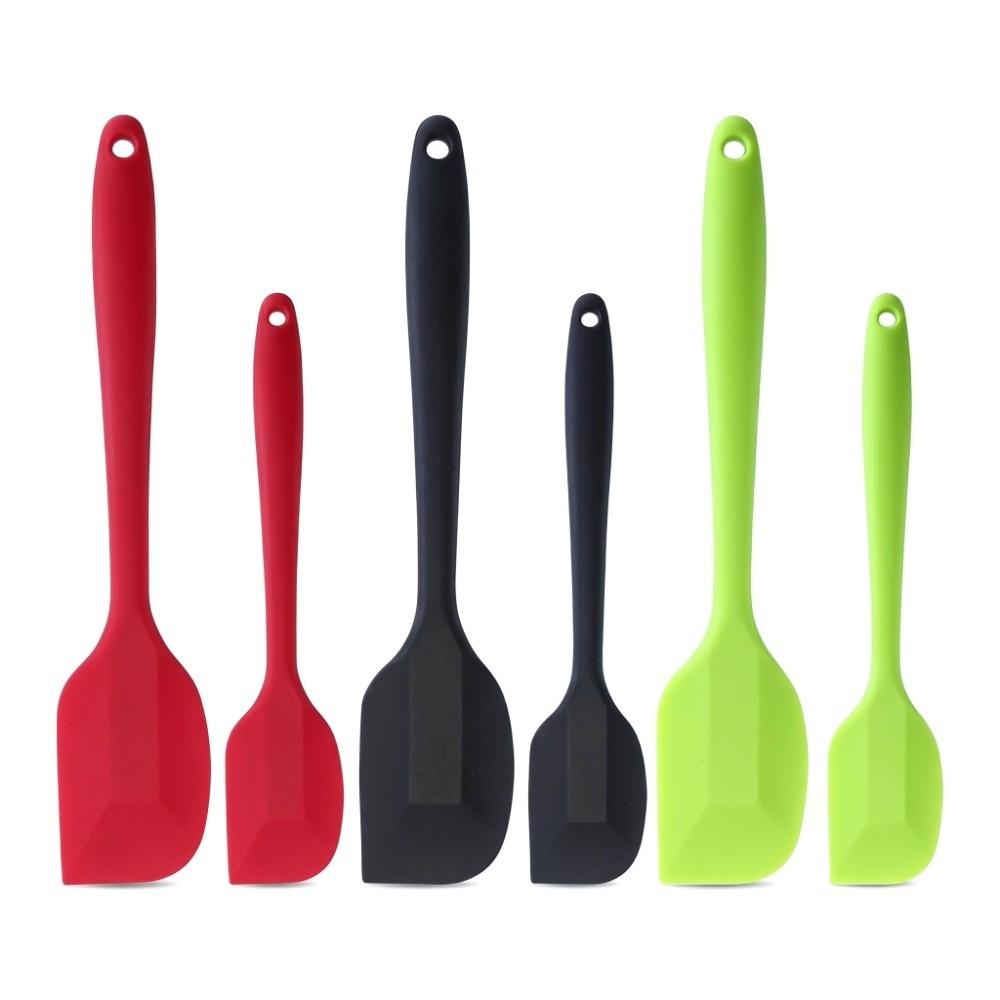 2pcs Long Handle Silicone Spatula Silicone Baking Spatula Set Silicone Butter Spatula Cooking Class