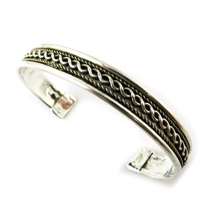 [N8077] - Silver 'Cleopatra' Designer Bracelet