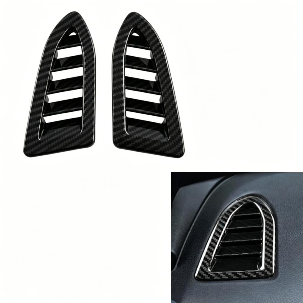 Custom Fit Air Vent Covers For Forester 2025 Dashboard Stickers Carbon Fiber Look Interior Decoration Parts Black