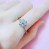 Sparkling Y2k Flower Finger Rings for Women Rose Gold Color Zircon Romantic Girls Ring Fashion Jewelry Trend Birthday Gift R080
