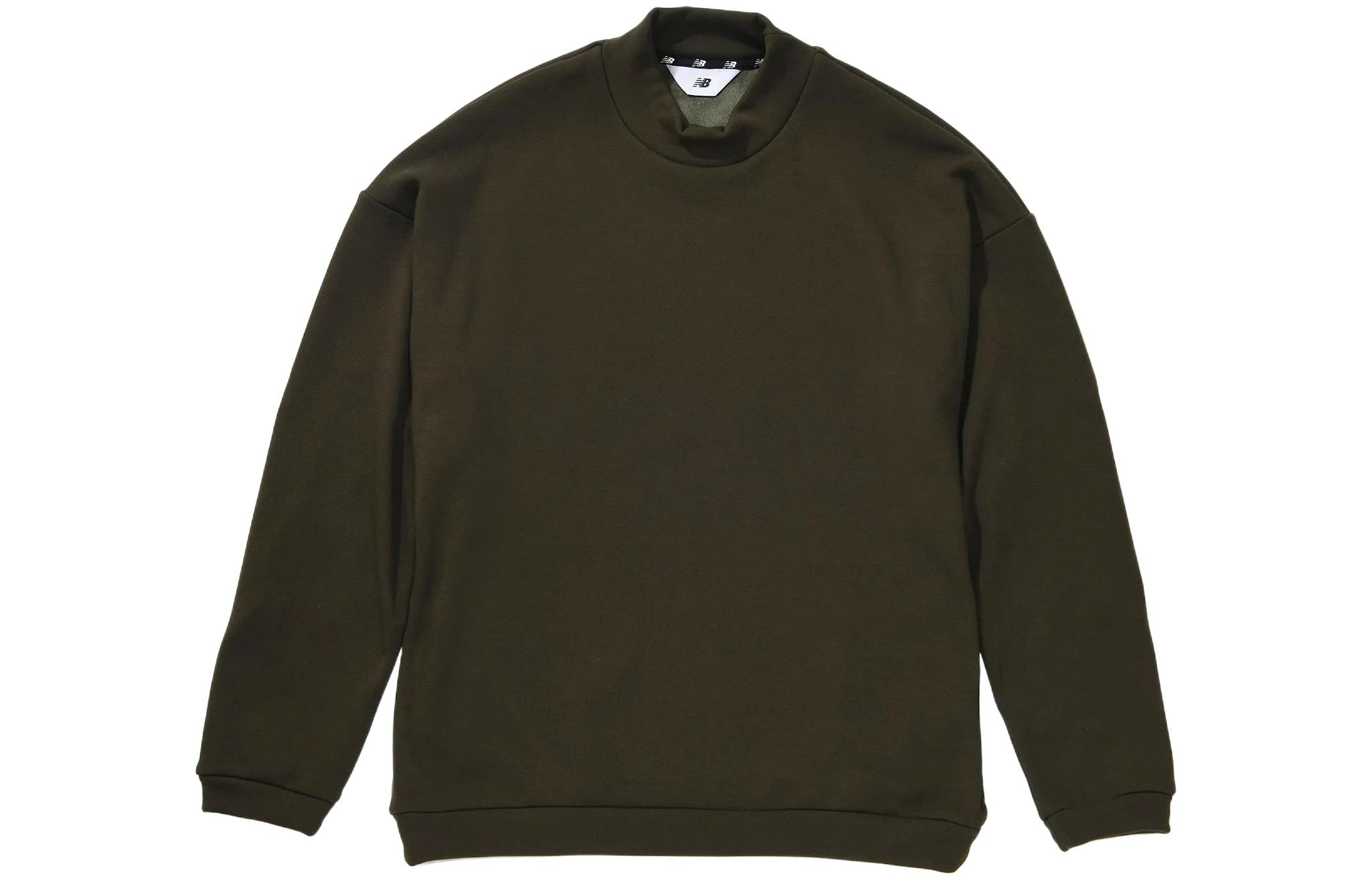 New Balance New Balance Japan Sweatshirts Men s Olive Green Crew Neck Moderate Regular JMTL1580-OV L