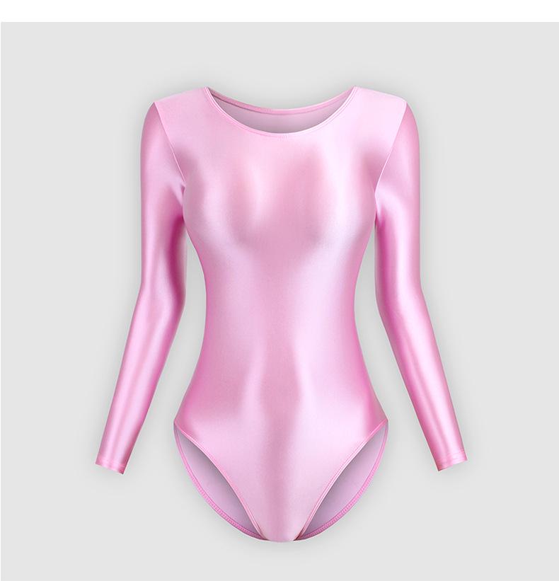 

Взрослый боди с длинным рукавом, блестящий, для йоги и балета T-Crotch XXXL