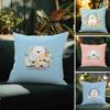 Cute Cartoon White Bear Outfit Pillow Case Pattern Printed Pillowcase for Living Room Sofa Cushion Cover & Bedroom Decor