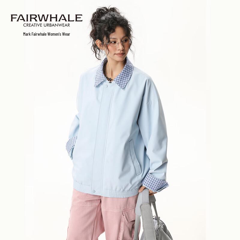 

Mark Fairwhale Women s Colorblock Plaid Workwear Jacket M