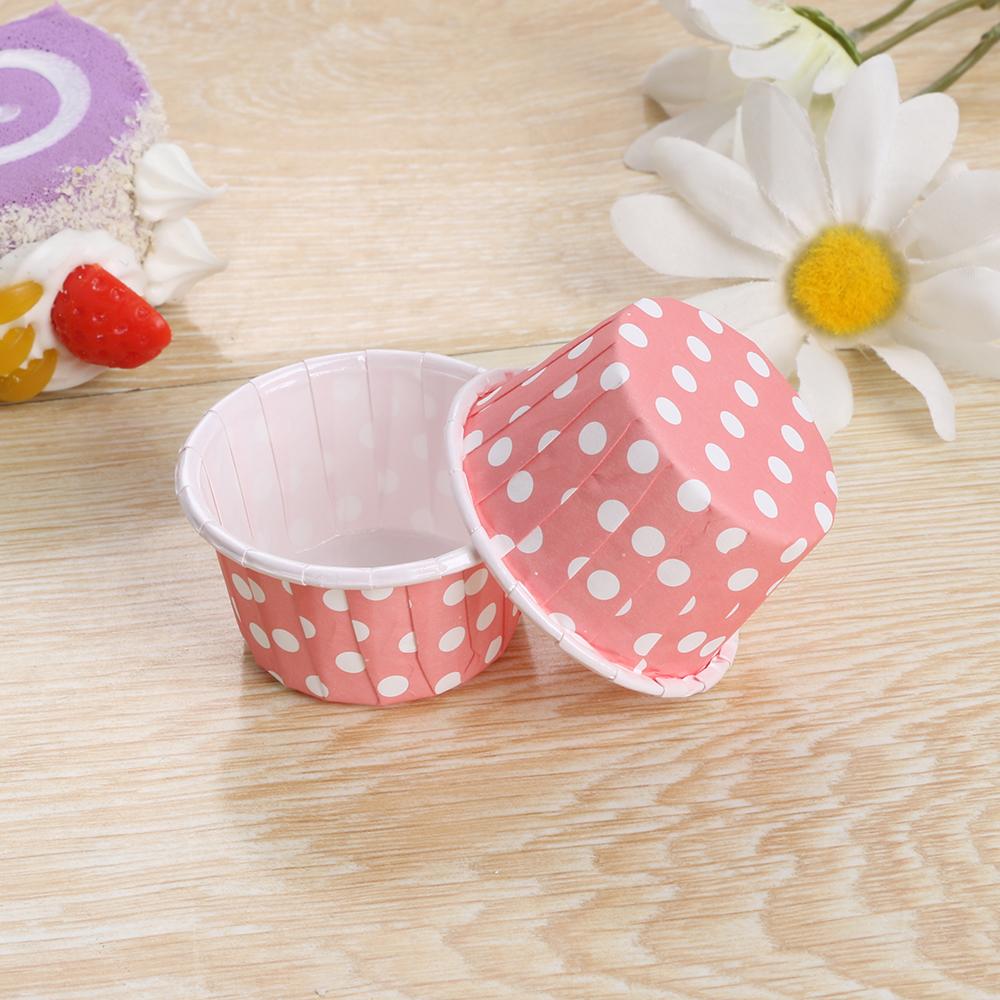 100PCS New Dot Decorate Grease-proof Muffin Cup Pan Case Paper Cupcake Liner Baking Wrapper