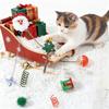 1 Set Christmas Cat Toys Cats Rattle Ball Plush Mice Cat Teaser Wand Kittens Stress Relief Interacting Toys for Indoor Cats Daily Play Training