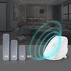 Campainha sem fio com plugue UE, comunicação residencial, música digital, campainha Dingdong, pager para idosos, controle remoto com energia autogerada
