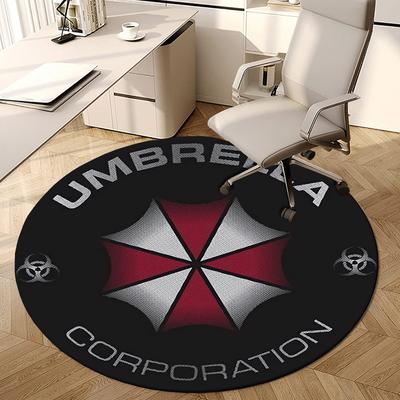 1 st Paraply Corporation Logotyp Rund matta, Tillverkad av Polyester, Perfekt för att Dekorera Kontorsstolar, Vardagsrum