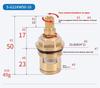 1/2pc Universal Replacement Tap Valves Brass Ceramic Disc Cartridge Inner Faucet Valve for Bathroom, Clockwise or Anti-clockwise