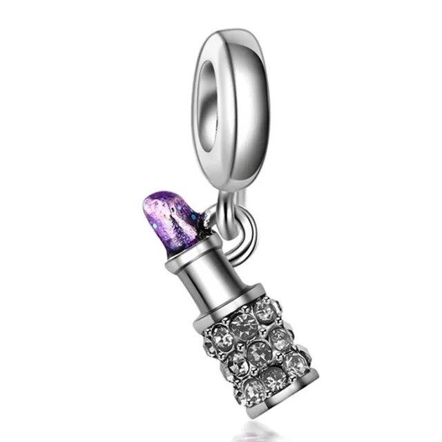 

1 шт. новые фиолетовые милые очки, помада, кулон, подходит для оригинального модного браслета, ожерелье, аксессуар для женщин, DIY ювелирных изделий флуоресцентный зеленый