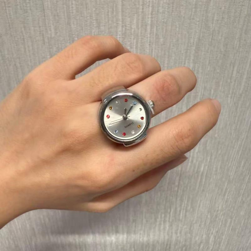 Korean Style Retro Hipster Watch Ring - Trendy Men's Hand Jewelry Accessory