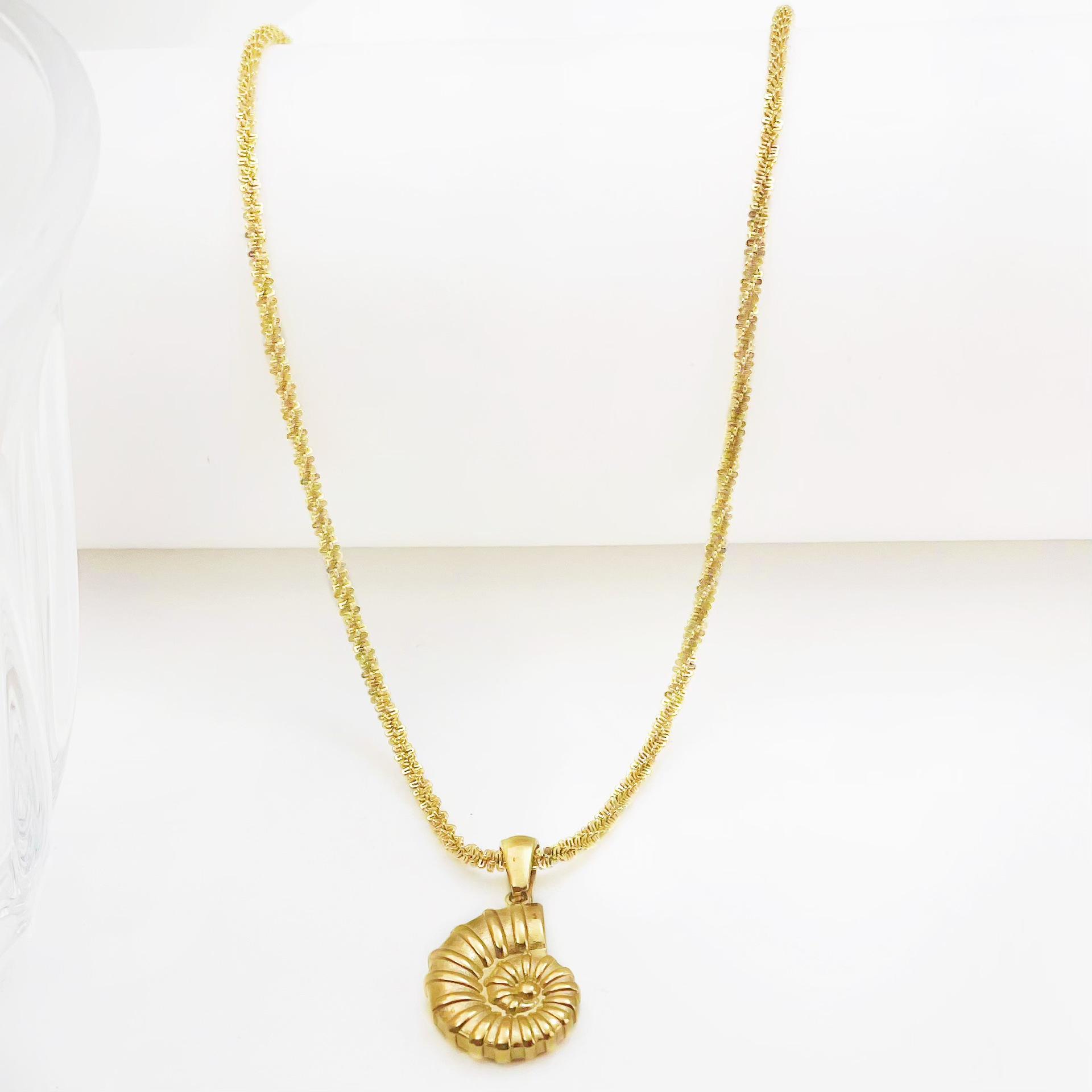 Ocean Series Necklace Stainless Steel Electroplated 18K Gold Millionaire With Non-Fading Commuter Necklace